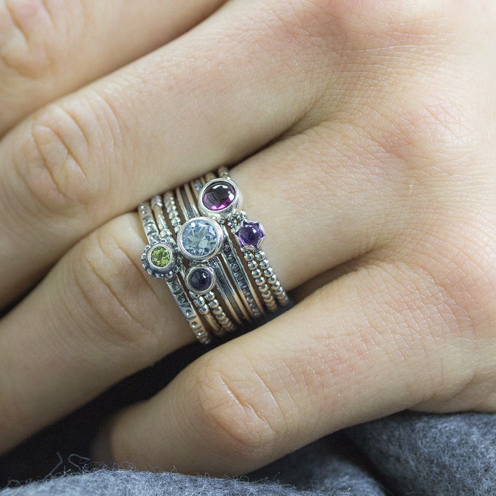JEH SIERADEN | Ring zilver + Bl Top/Per/Rod/Am/Iol | 19810 - Afbeelding 2